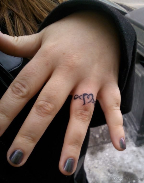 Heart Tattoo Design On Finger