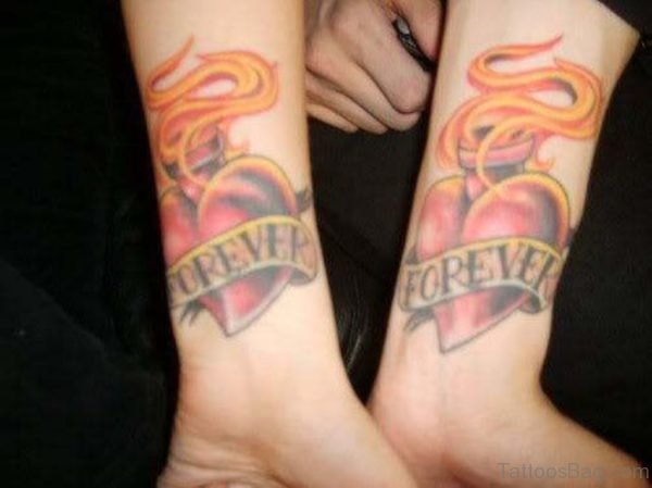 Hearts Tattoo Designs On Wrist