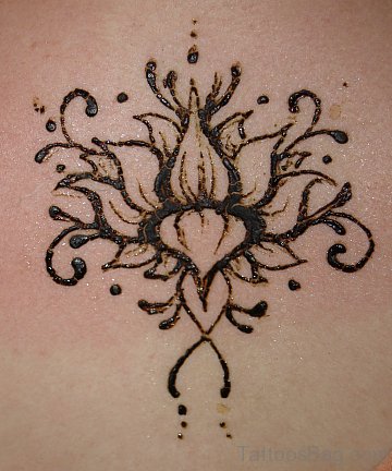 Henna Lotus Flowers Tattoo