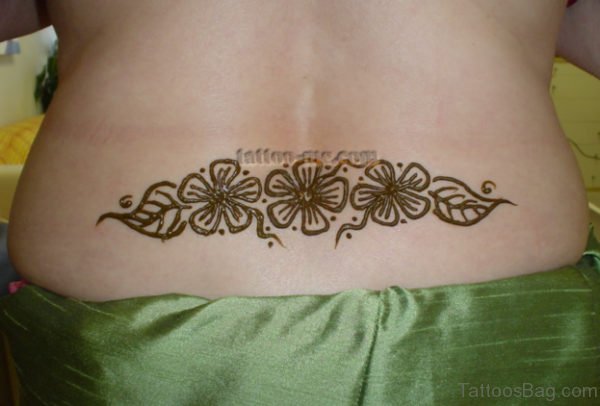 Henna Tattoo Design On Lower Back