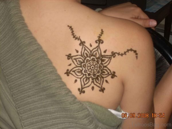 Henna Tattoo On Back 