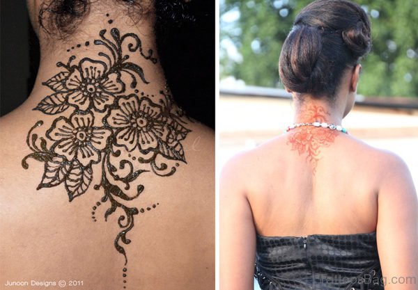 Henna Tattoo On Back Image