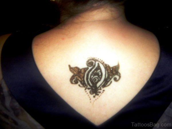 Henna Tattoo On Upper Back