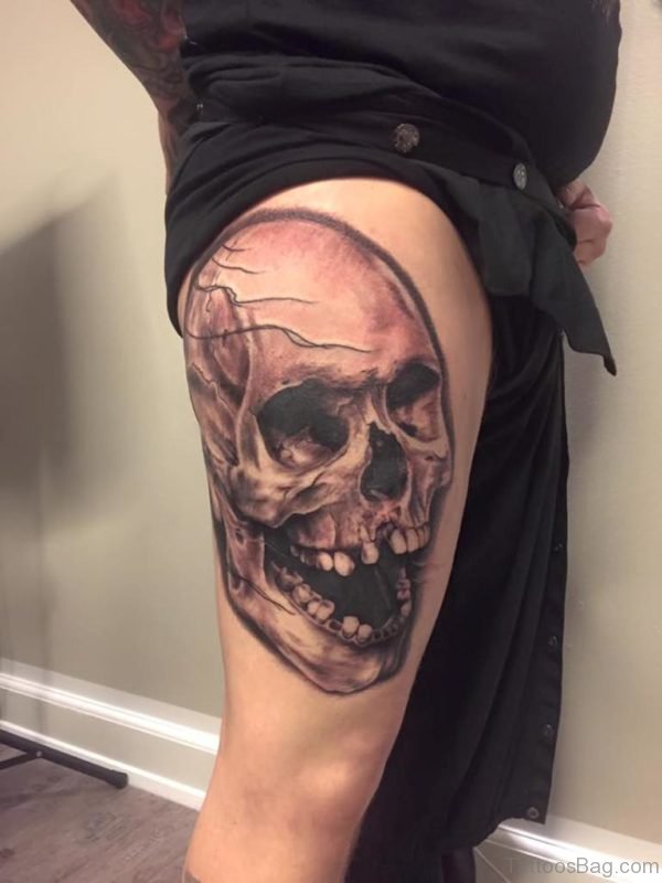Horror Skull Tattoo Design