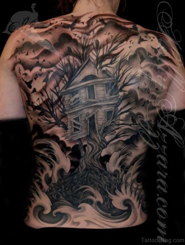 House And Tree Tattoo