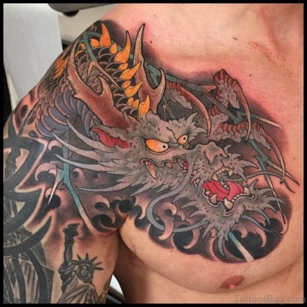 Huge Claws Dragon Tattoo