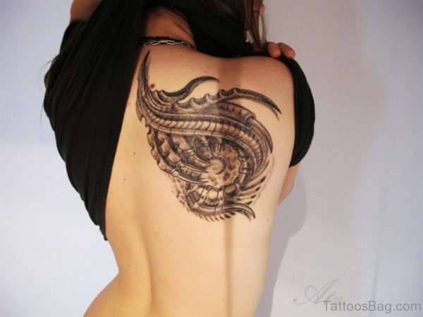 Impressive Biomechanical Tattoo Design
