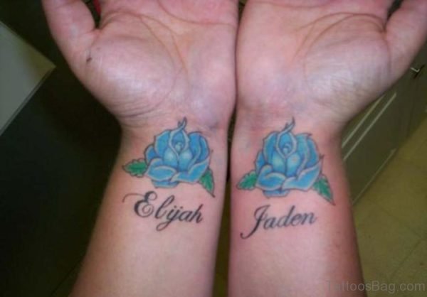 Impressive Blue Roses Tattoo