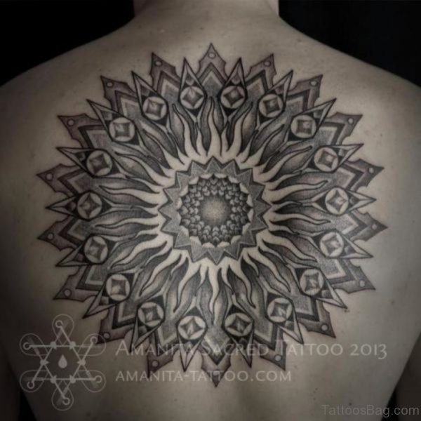 Impressive Geometric Tattoo On Back