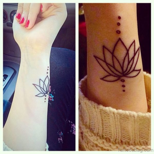 Impressive Lotus Tattoo On Wrist