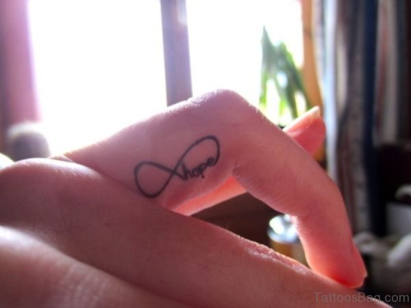 Infinity  Hope Finger Tattoo