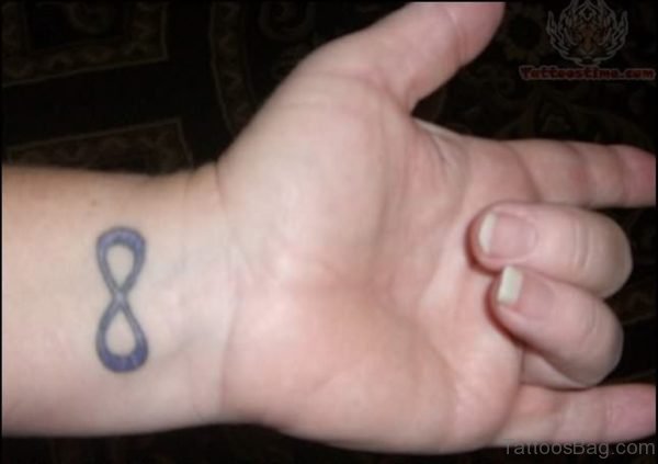 Nice Infinity Symbol Tattoo Design On Wrist