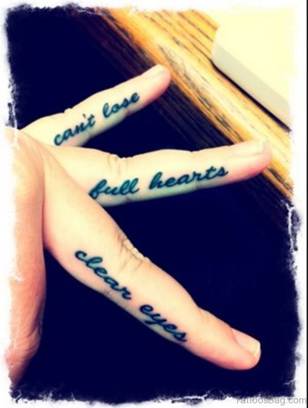 Inside Finger Tattoo