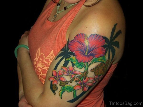Island Dedication Hibiscus Tattoo