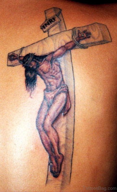 Jesus And  Cross Tattoo