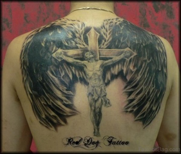 Jesus And Wings Tattoo