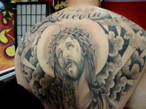 Jesus Back Tattoo