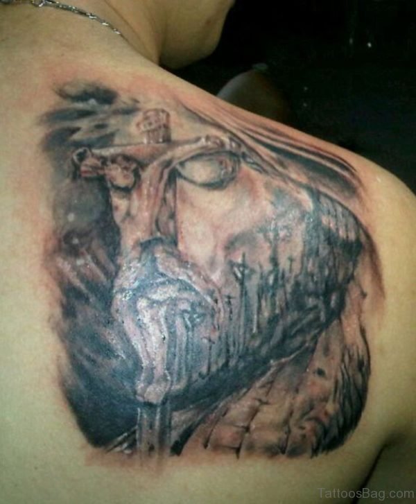 Jesus Tattoo Design On Back 