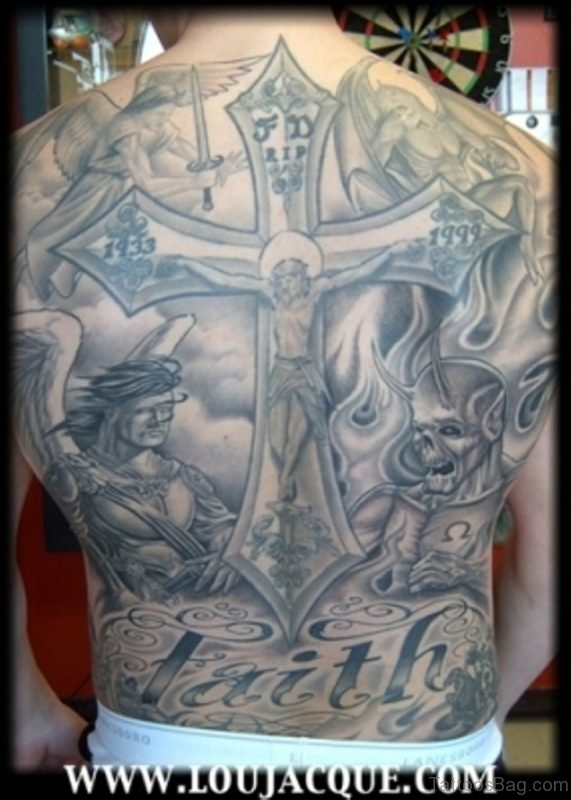 Jesus With Cross Tattoo