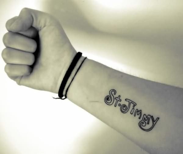 Jimmy Name Wrist Tattoo