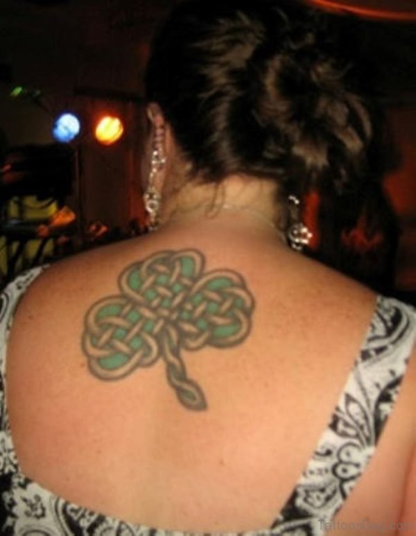 Knot Leaf Tattoo On Back
