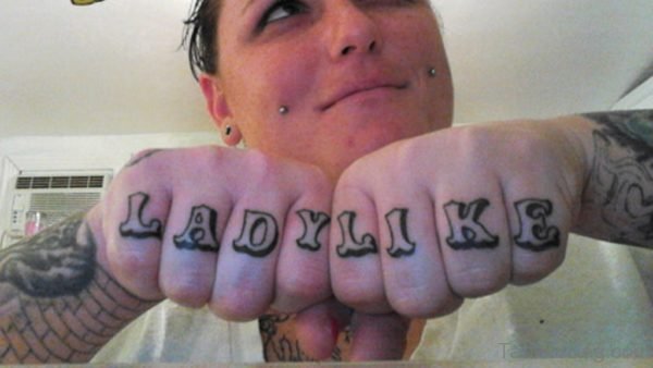 Lady Like Wording Tattoo 