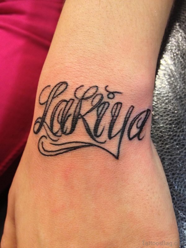 Lakiya Name Tattoo On Wrist