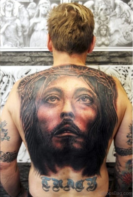 Large Jesus Tattoo