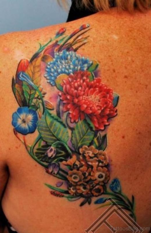 Leaf  And Flower Tattoo
