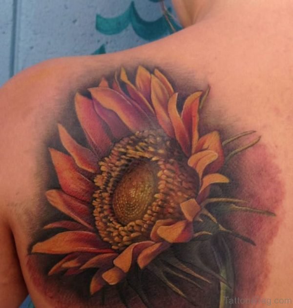 Large Sunflower Tattoo