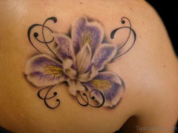 Light Color Hibiscus Flower Tattoo