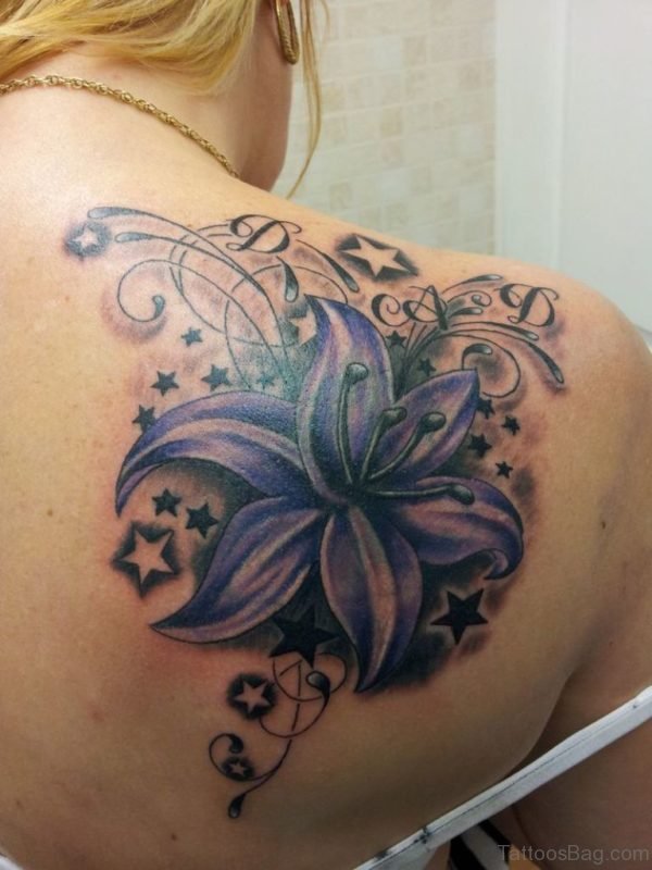 Lily Tattoo Design On Back