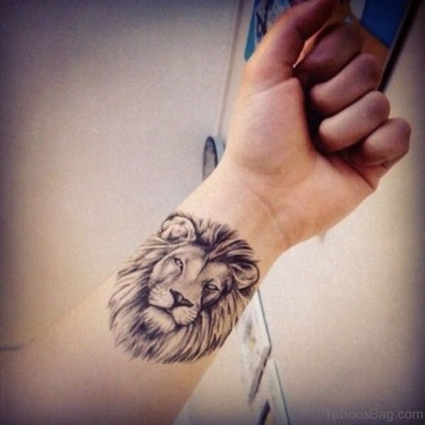 Lion Tattoo On Wrist