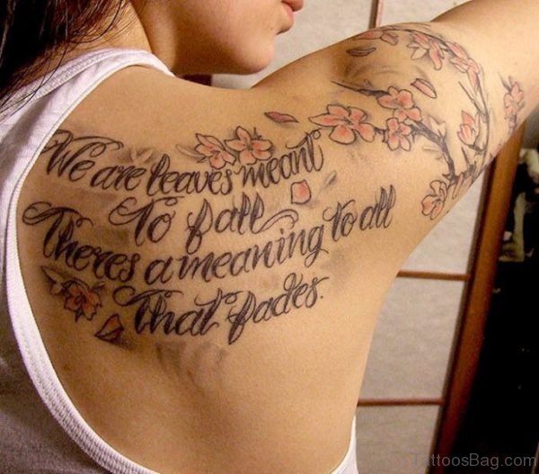 Literacy Tattoo Design For Women
