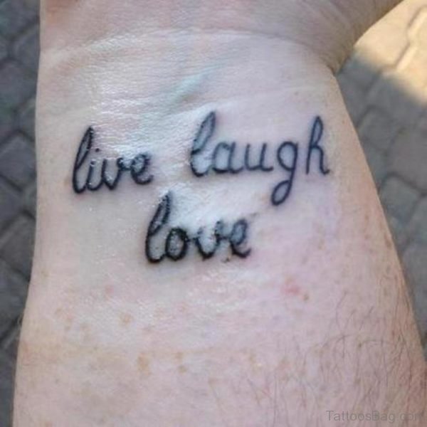 Live Laugh Love Word Tattoo