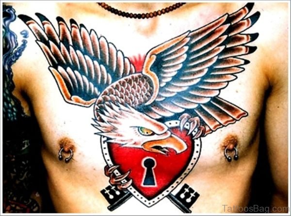Lock And Eagle Tattoo
