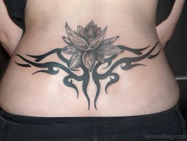 Lotus And Tribal Tattoo