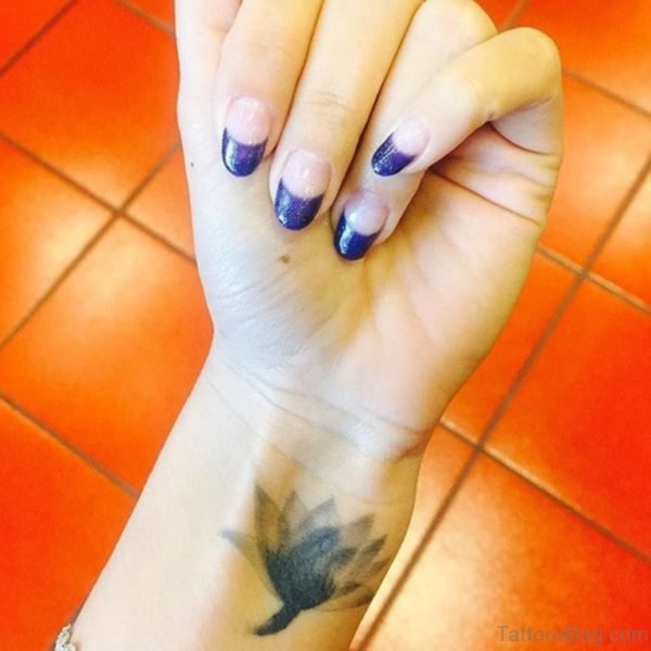 Lotus Flower Tattoo Design On Wrist
