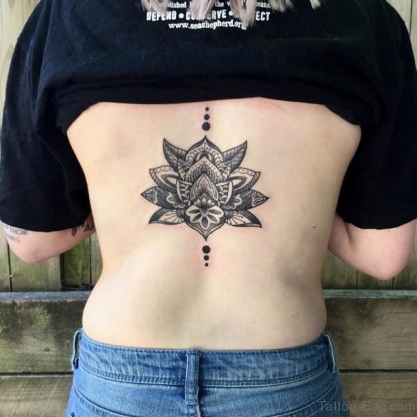 Lotus Mandala Tattoo On Back