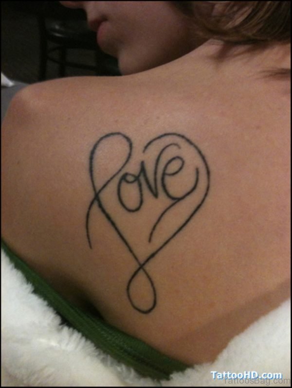 Love Heart Tattoo On Back