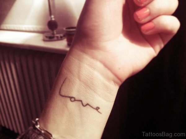 Love Tattoo Design On Wrist 