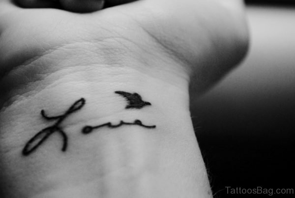 Love Tattoo On Wrist