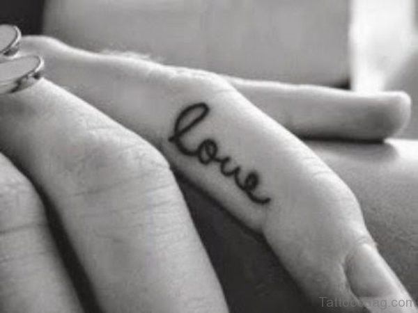 Love Word Tattoo Design