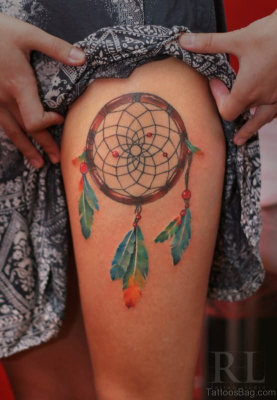 Lovely Dreamcatcher Tattoo