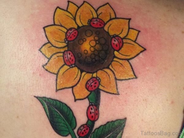 Lovely Sunflower Tattoo Design