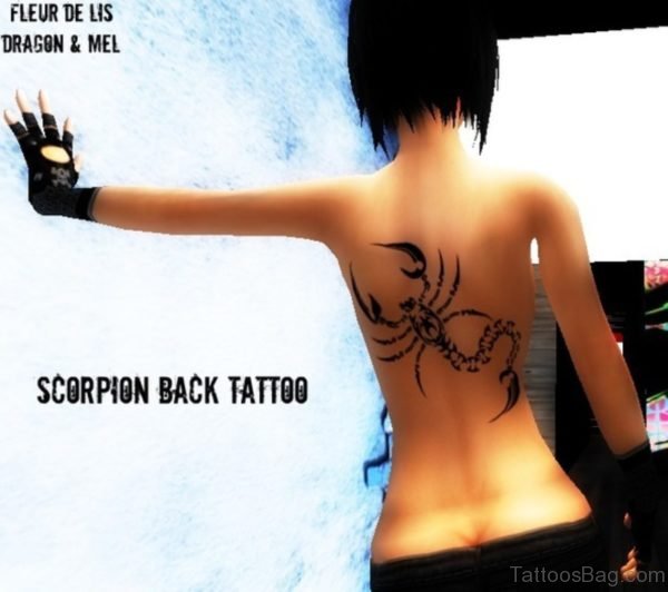 Magnificent Scorpion Tattoo On Back