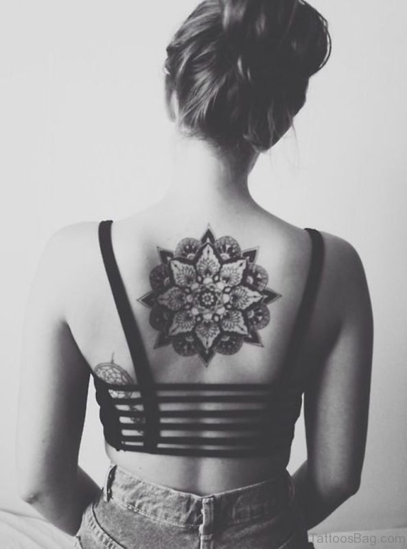 Mandala Tattoo On Back Center