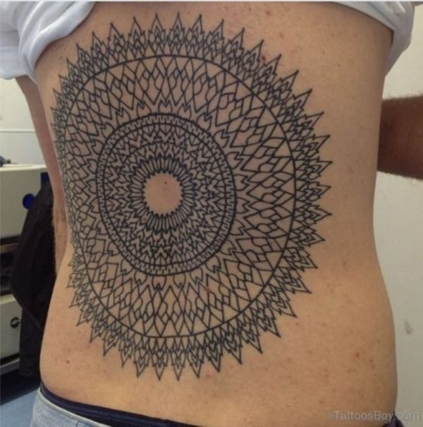 Mandala Tattoo On Lower Back