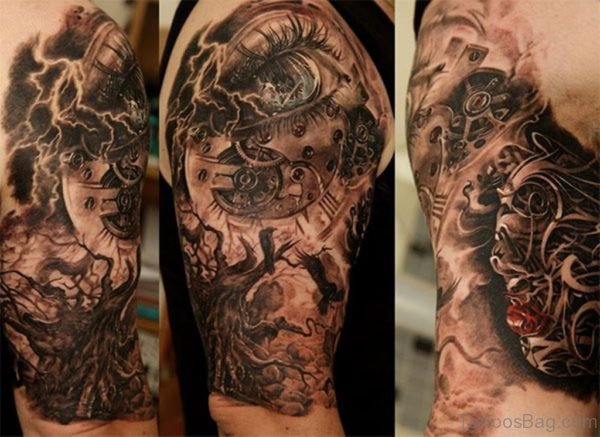 Mechanical Bicep Tattoo