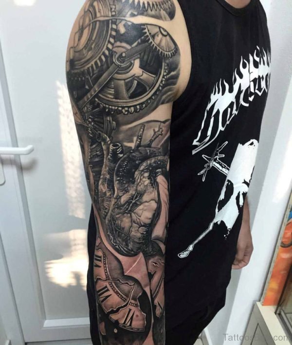 Mechanical Sleeve Tattoo